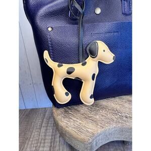 Tan Black Polka Dot Dog Purse Charm Poodle Dalmatian Dog Bag Charm Puppy Lover